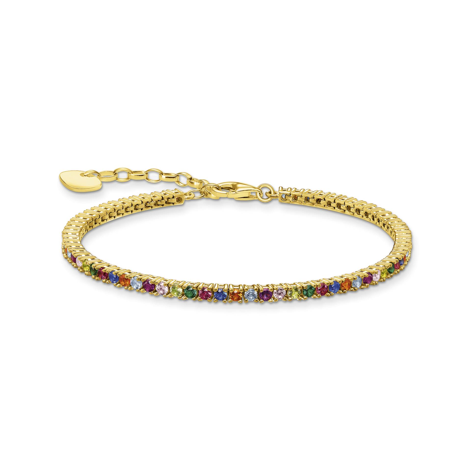Thomas Sabo Tennisarmband mit bunten Steinen vergoldet mehrfarbig A2021-996-7-L19V Thomas Sabo Tennisarmband mit bunten Steinen vergoldet mehrfarbig A2021-996-7-L19V von Thomas Sabo