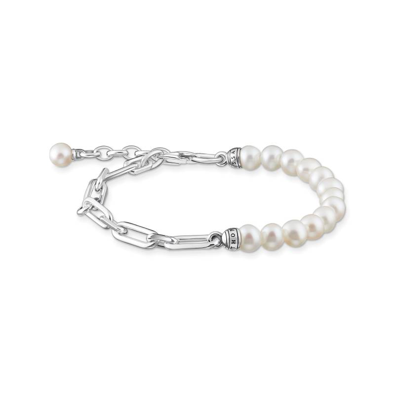 Thomas Sabo Armband Glieder und Perlen silber weiß A2031-167-14-L19V von Thomas Sabo