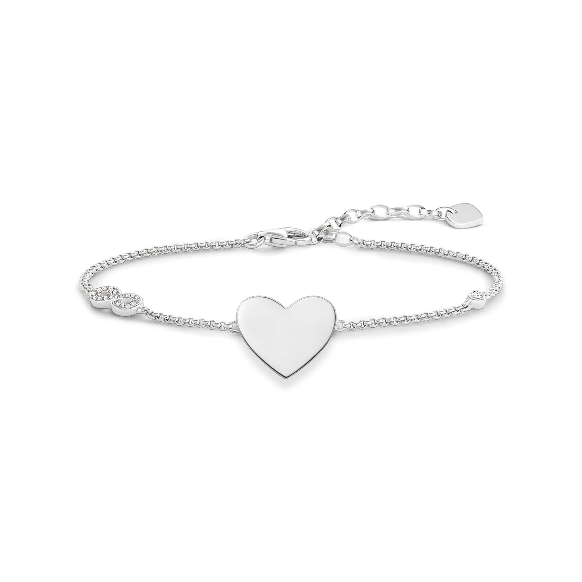 Thomas Sabo Armband Herz mit Infinity weiß A1486-051-14-L19,5V von Thomas Sabo