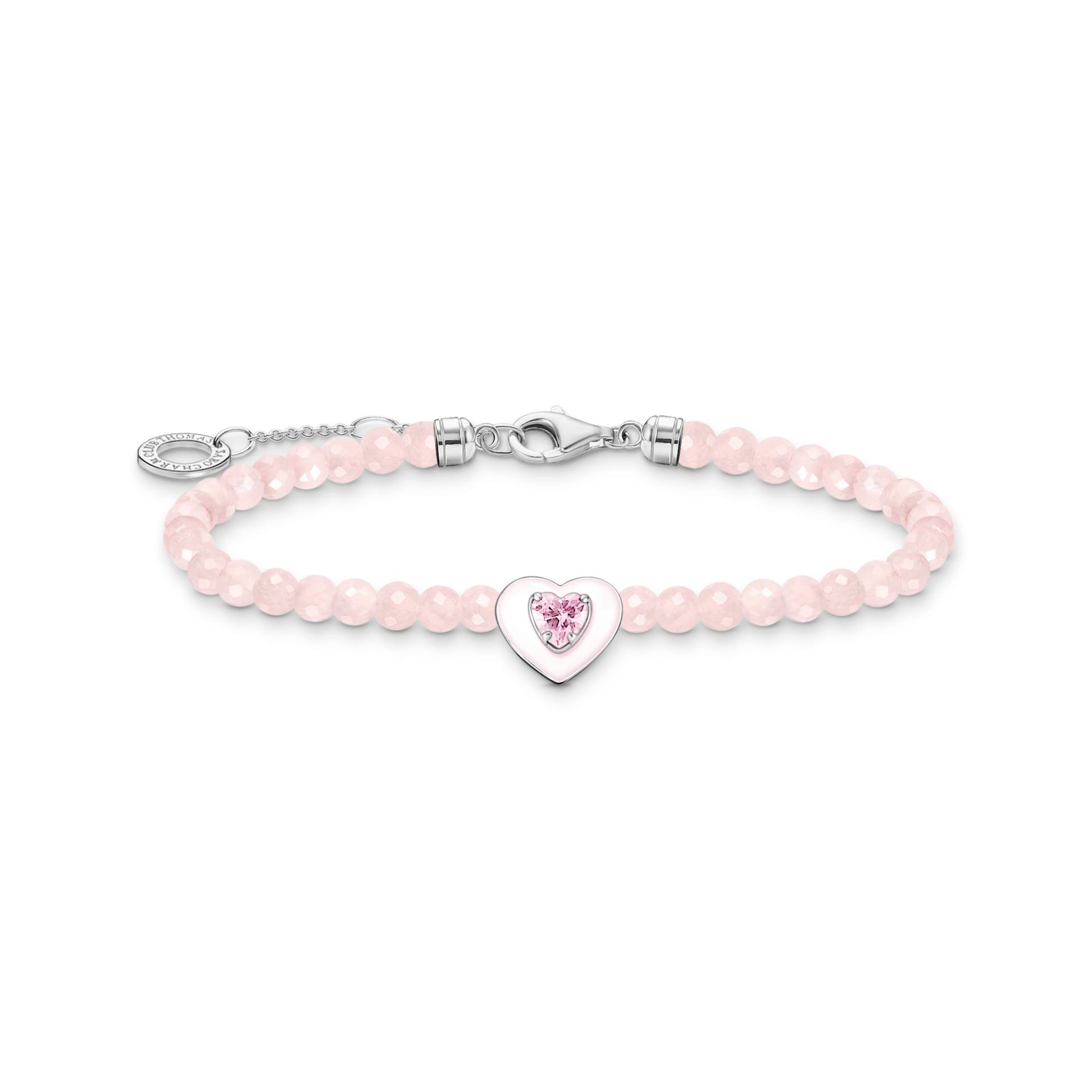 Thomas Sabo Armband Herz mit Rosenquarz-Beads pink A2092-035-9-L19V von Thomas Sabo