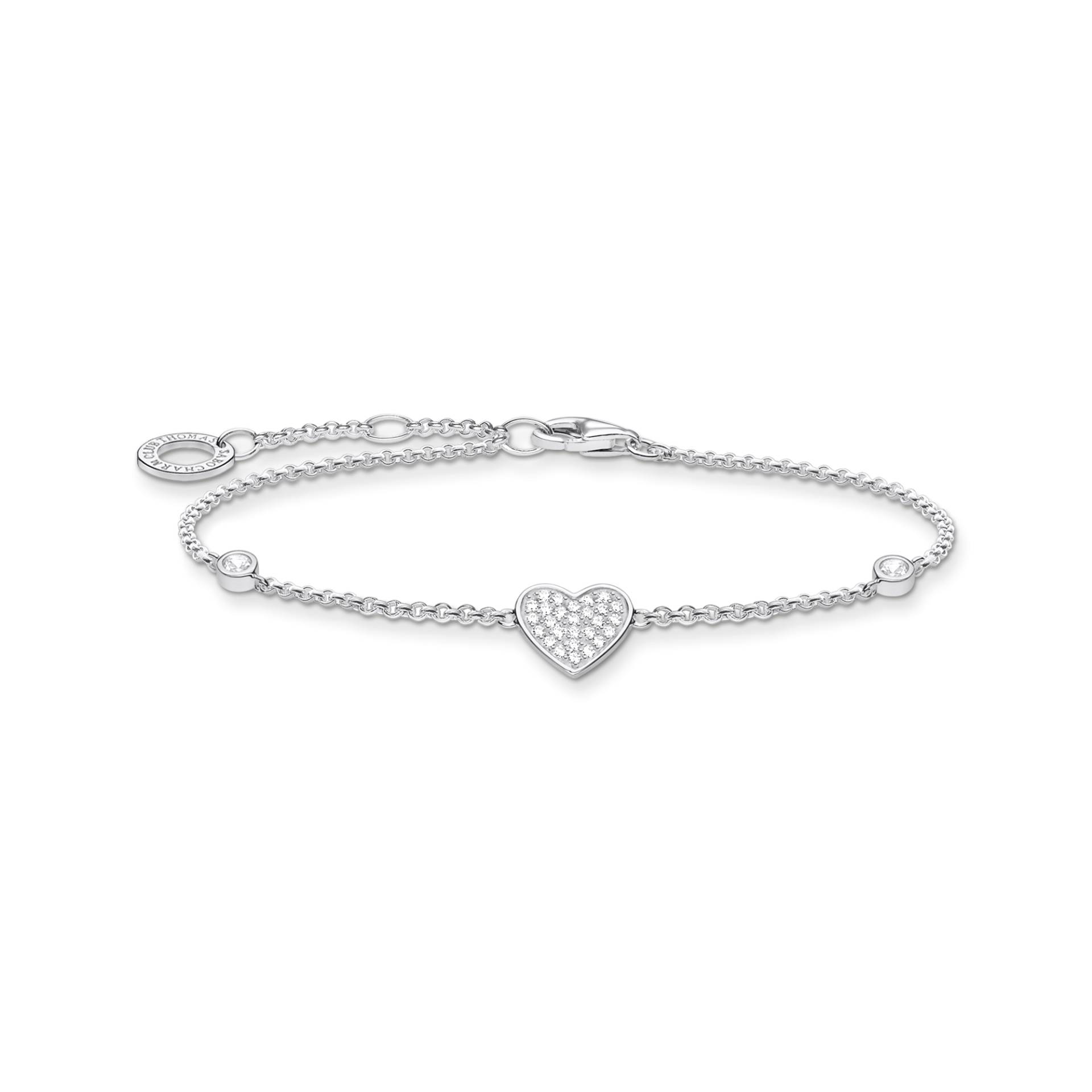 Thomas Sabo Armband Herz mit Steinen silber weiß A1992-051-14-L19V von Thomas Sabo