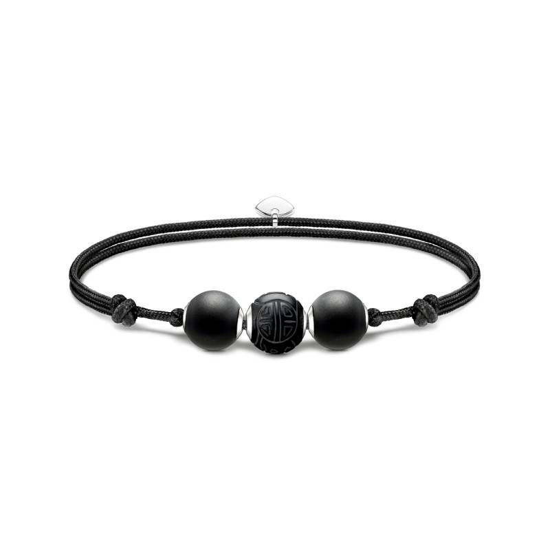 Thomas Sabo Armband Karma Secret mit schwarzen Obsidian Beads mattiert schwarz A2107-172-11-L22V von Thomas Sabo