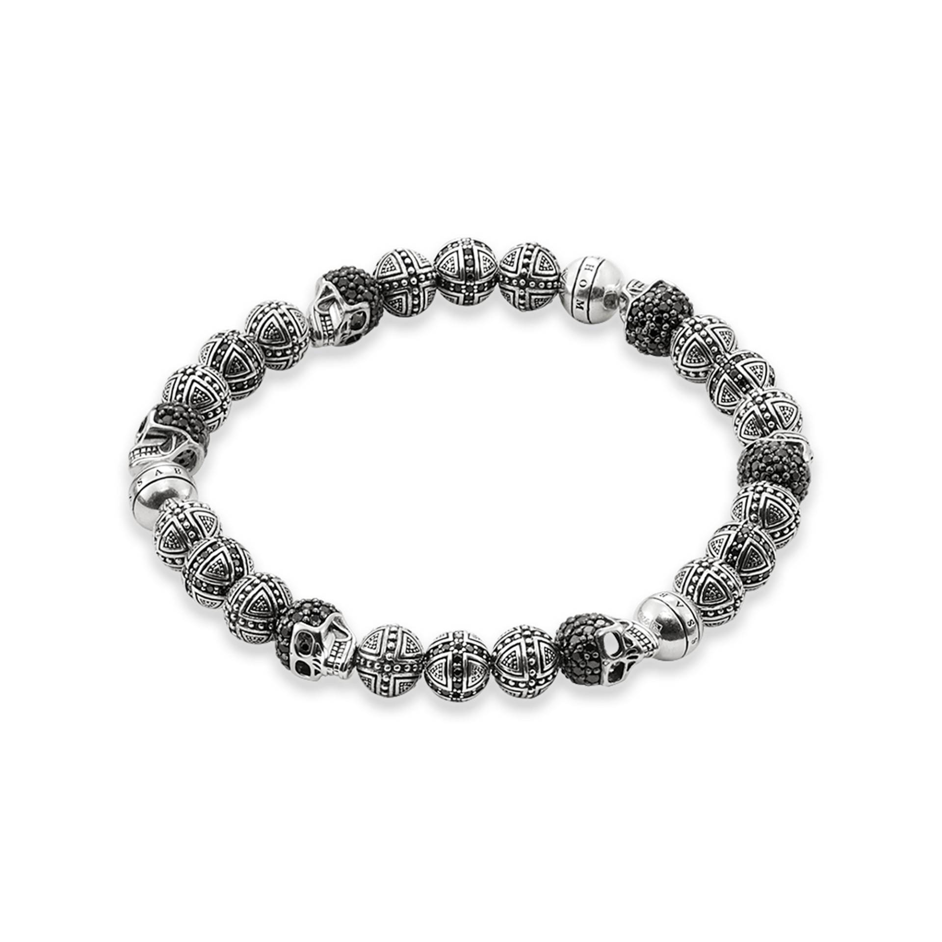 Thomas Sabo Armband Kreuz und Totenkopf schwarz A1177-051-11-S von Thomas Sabo