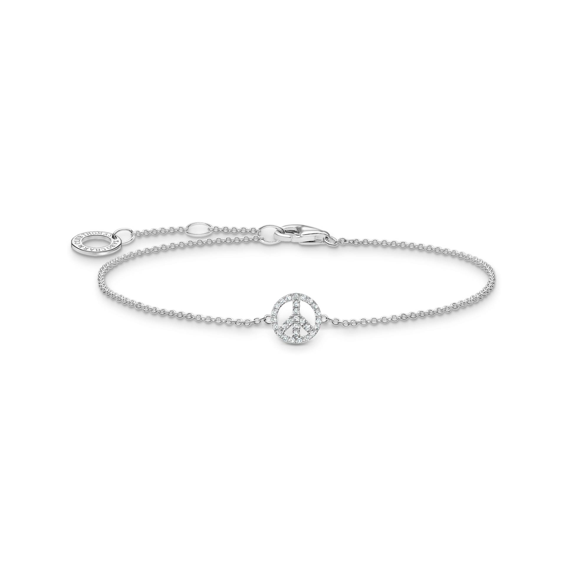 Thomas Sabo Armband Peace mit weißen Steinen silber weiß A2083-051-14-L19V von Thomas Sabo