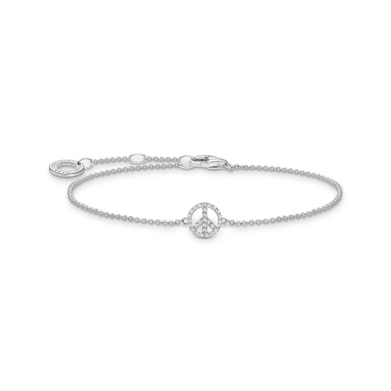 Thomas Sabo Armband Peace mit weißen Steinen silber weiß A2083-051-14-L19V von Thomas Sabo