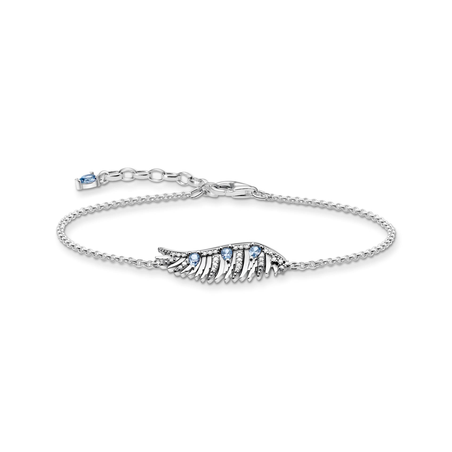 Thomas Sabo Armband Phönix-Flügel mit blauen Steinen silber blau A2070-644-1-L19V von Thomas Sabo