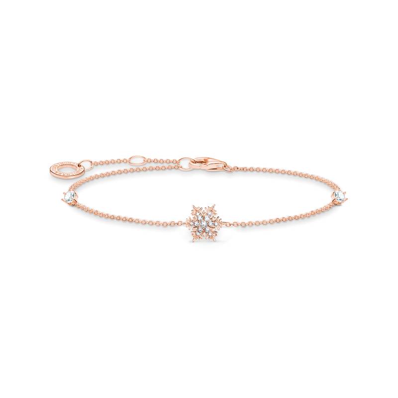 Thomas Sabo Armband Schneeflocke mit weißen Steinen roségold weiß A2082-416-14-L19V von Thomas Sabo