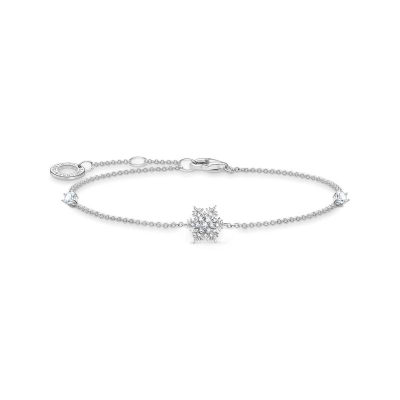 Thomas Sabo Armband Schneeflocke mit weißen Steinen silber weiß A2082-051-14-L19V von Thomas Sabo