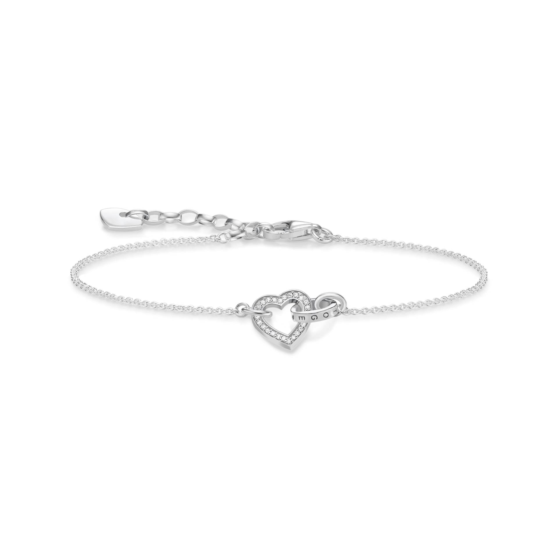 Thomas Sabo Armband Together Herz klein weiß A1648-051-14-L19V von Thomas Sabo