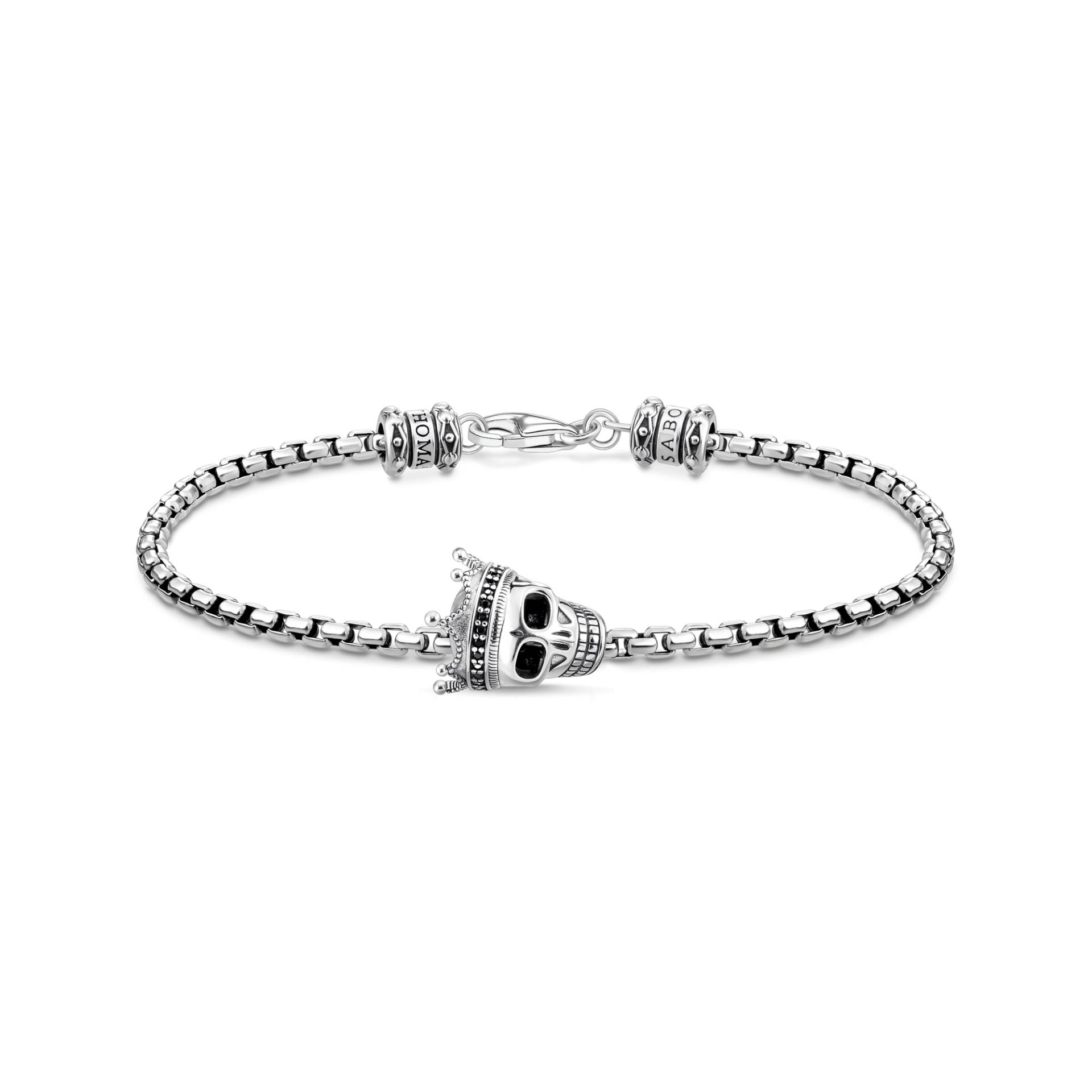 Thomas Sabo Armband Totenkopf Krone silber schwarz A2056-643-11-L17,5 Thomas Sabo Armband Totenkopf Krone silber schwarz A2056-643-11-L17,5 von Thomas Sabo