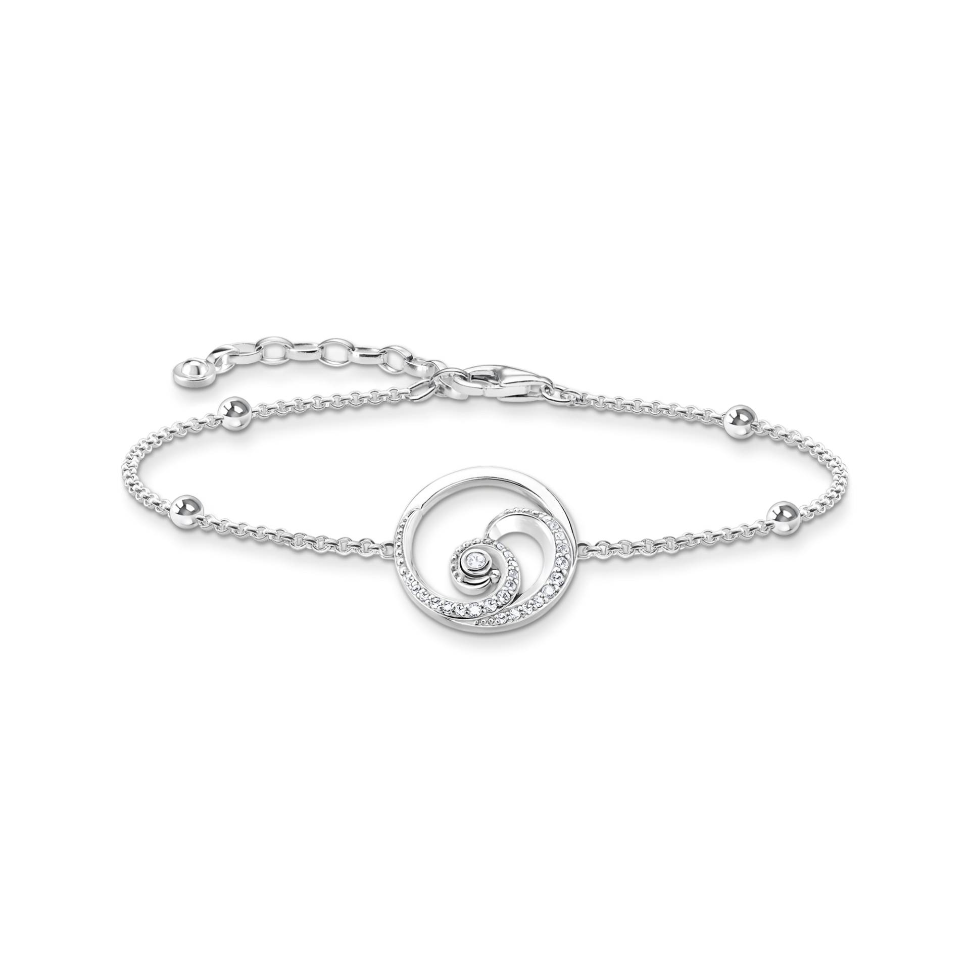 Thomas Sabo Armband Welle mit Steinen weiß A2045-051-14-L19V von Thomas Sabo