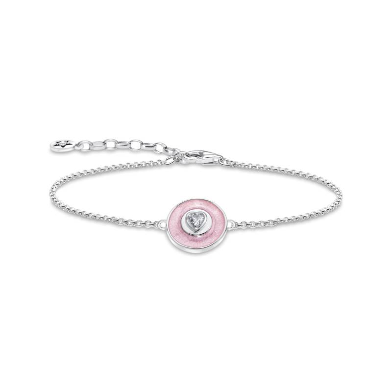 Thomas Sabo Armband mit Anhänger rosa und Zirkonia in Herzform Silber pink A2143-691-9-L19V von Thomas Sabo