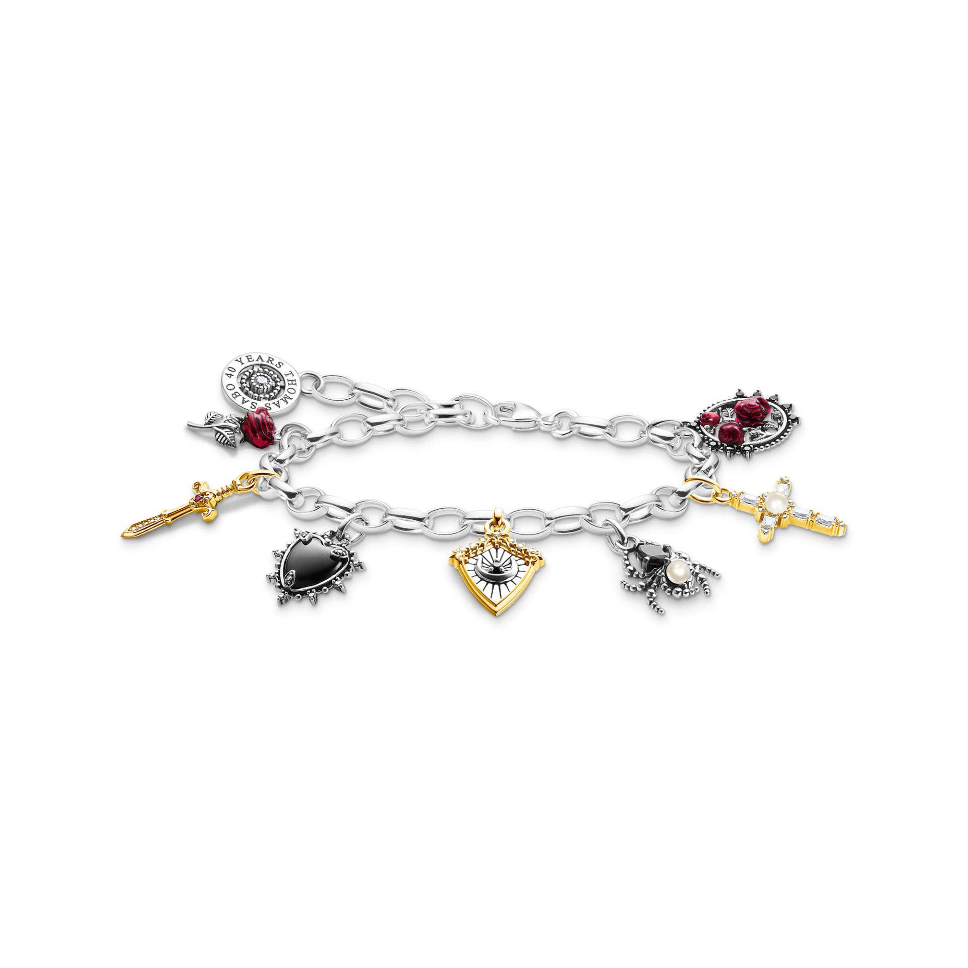 Thomas Sabo Armband mit Anhängern True Romance Silber mehrfarbig A2174-167-7-L19 von Thomas Sabo