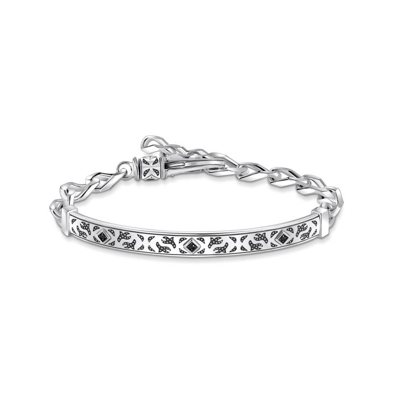 Thomas Sabo Armband mit Fellmuster Silber geschwärzt silberfarben A2146-643-21-L19V von Thomas Sabo