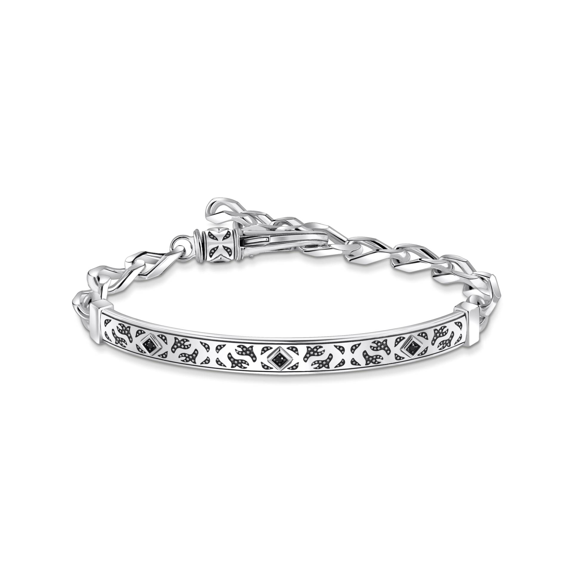 Thomas Sabo Armband mit Fellmuster Silber geschwärzt silberfarben A2146-643-21-L21V von Thomas Sabo