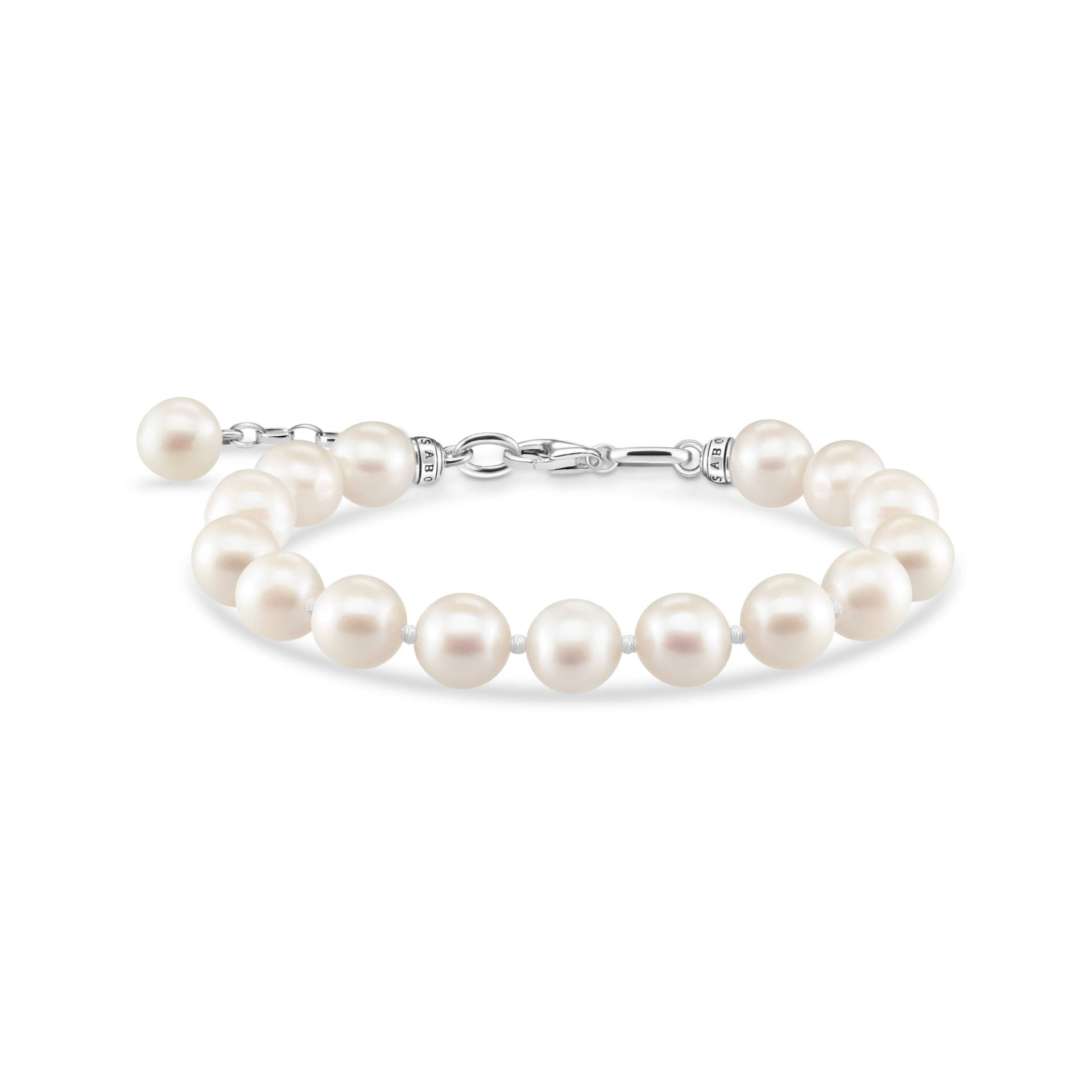 Thomas Sabo Armband mit Perlen weiß A2046-082-14-L19V von Thomas Sabo