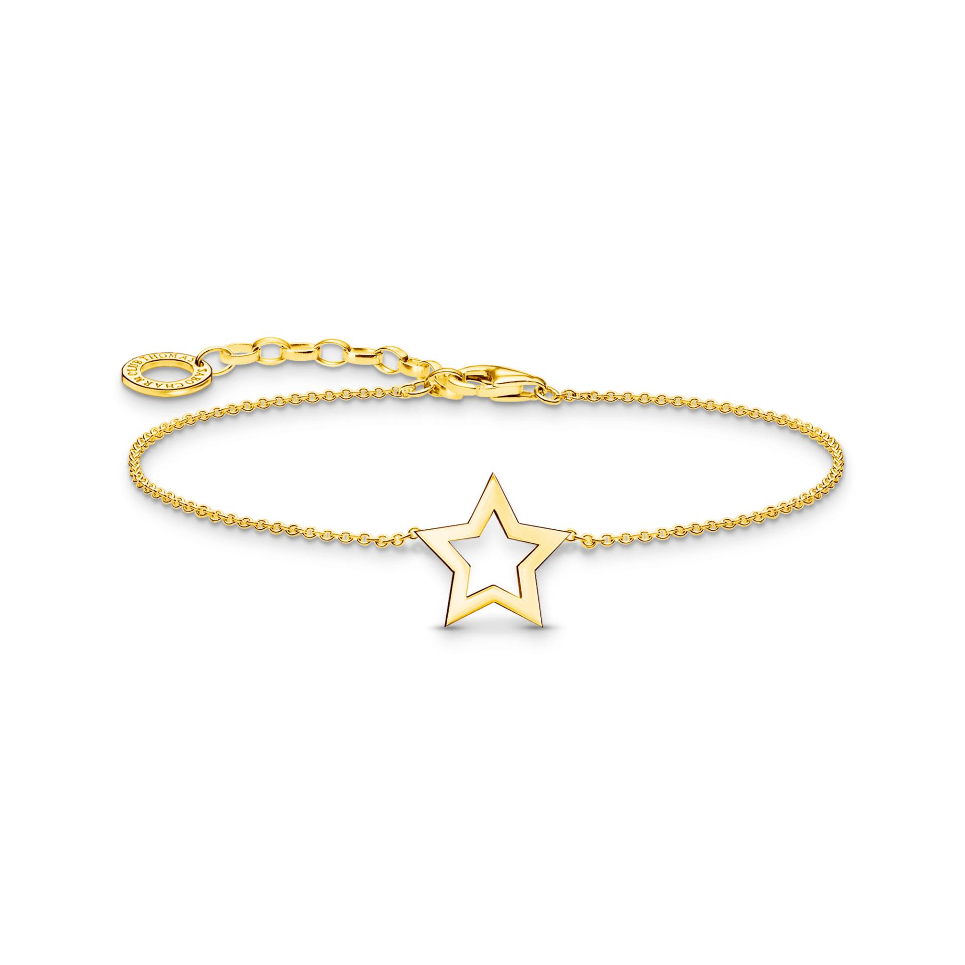 Thomas Sabo Armband mit Stern-Anhänger vergoldet gelbgoldfarben A2162-413-39-L19V von Thomas Sabo