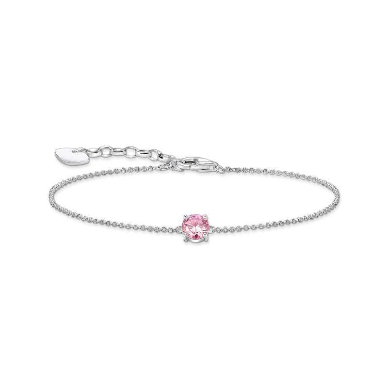 Thomas Sabo Armband mit pinkfarbenem Zirkonia-Anhänger Silber pink A2156-051-9-L19V von Thomas Sabo