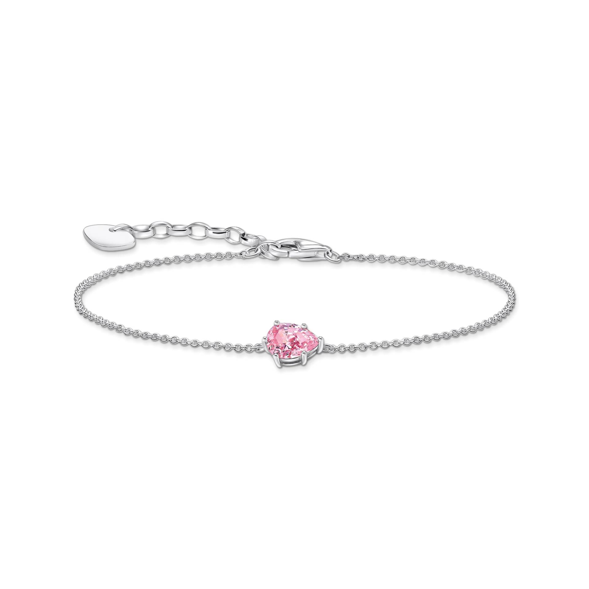 Thomas Sabo Armband mit pinkfarbenem Zirkonia-Tropfen Silber pink A2159-051-9-L19V von Thomas Sabo