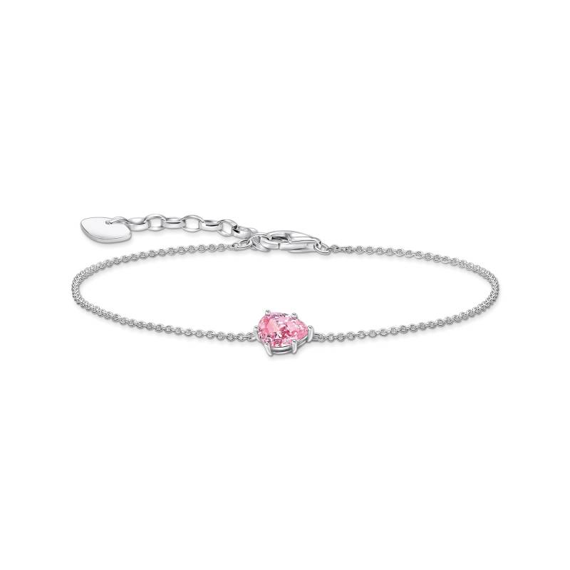 Thomas Sabo Armband mit pinkfarbenem Zirkonia-Tropfen Silber pink A2159-051-9-L19V von Thomas Sabo