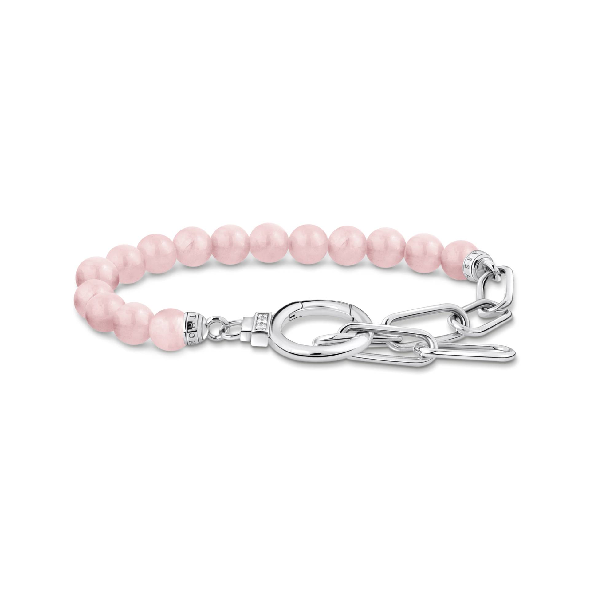 Thomas Sabo Armband mit rosa Beads und Gliederelementen Silber pink A2134-035-9-L19V von Thomas Sabo