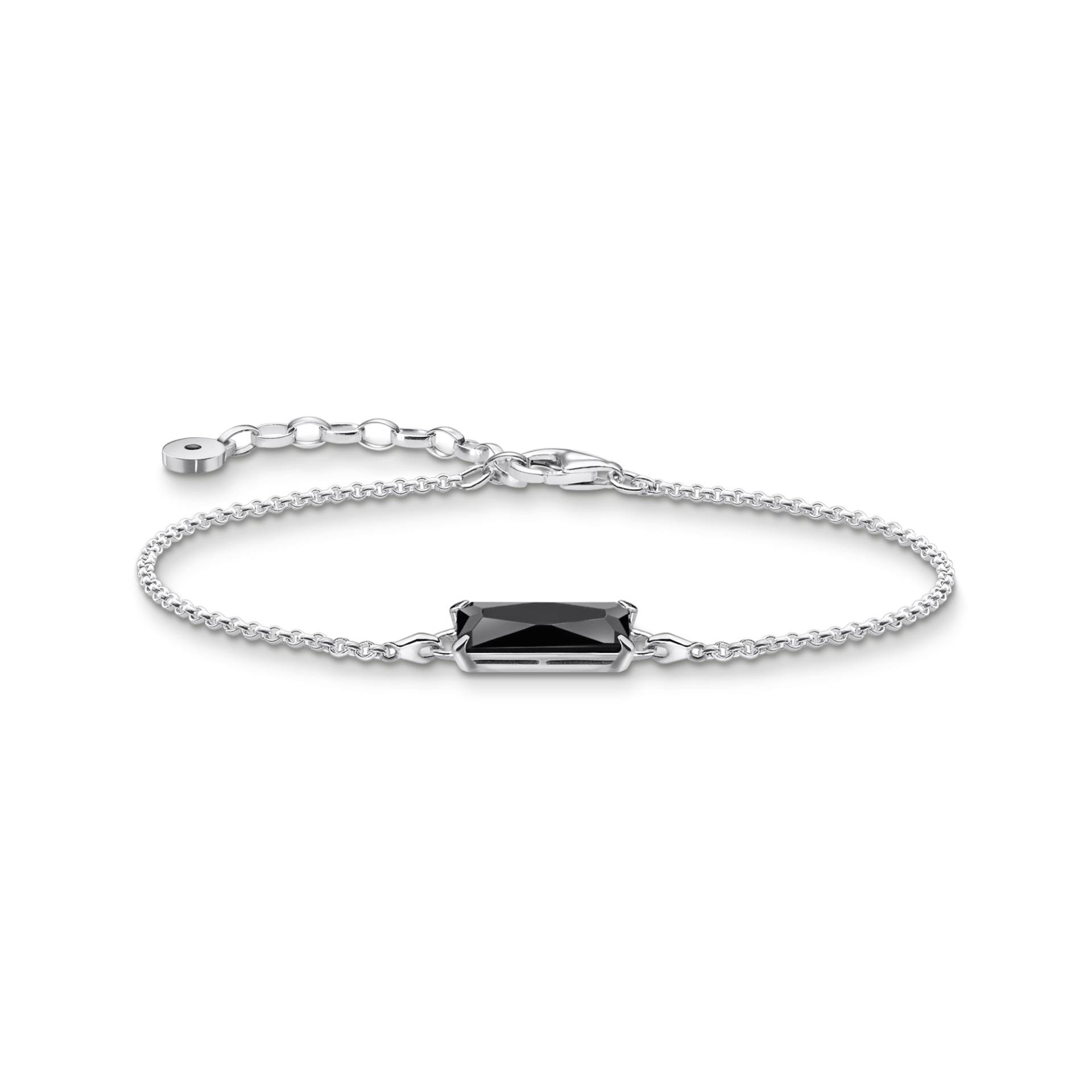 Thomas Sabo Armband mit schwarzem Stein Silber schwarz A2019-641-11-L19V von Thomas Sabo