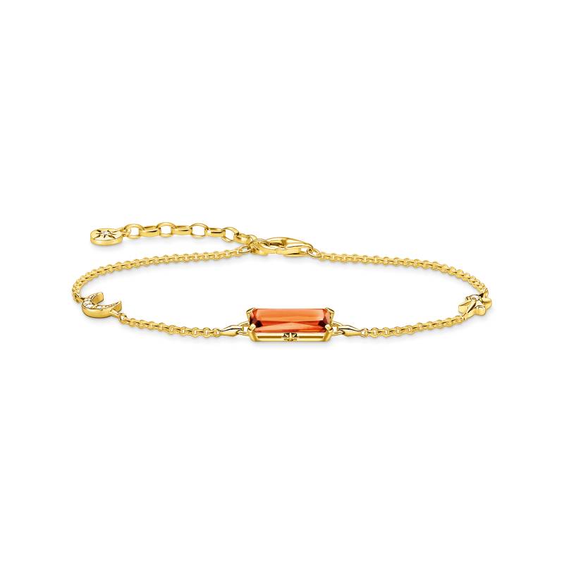 Thomas Sabo Armband oranger Stein mit Mond und Stern vergoldet orange A1958-971-8-L19V von Thomas Sabo