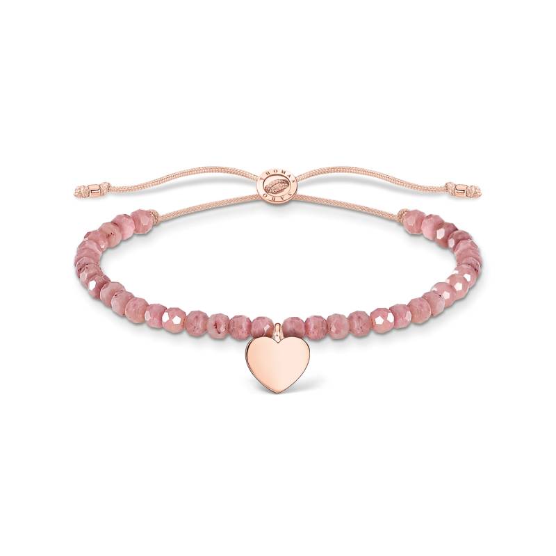 Thomas Sabo Armband mit rosa Jaspis-Beads und Herz verroségoldet pink A1985-893-9-L20V von Thomas Sabo