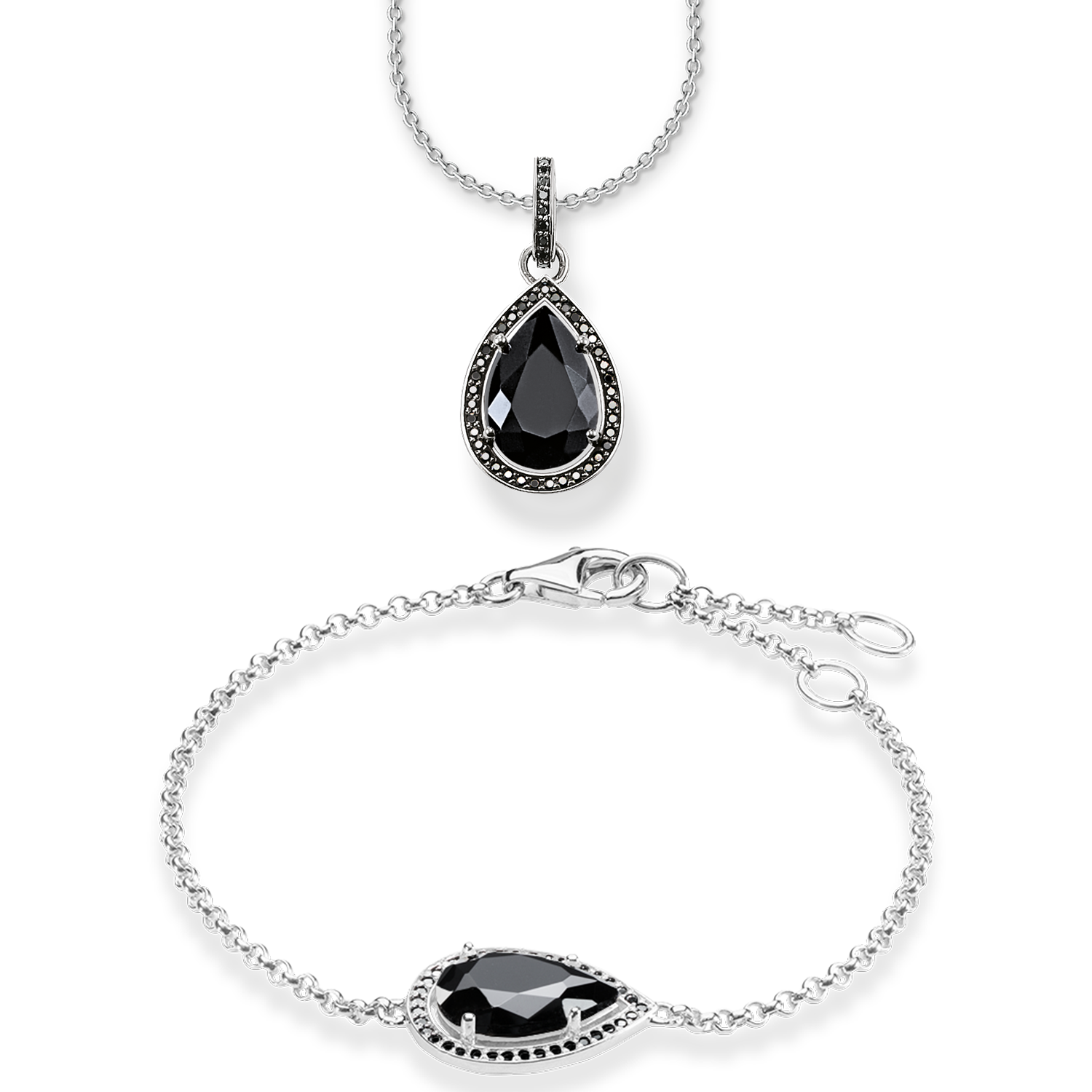 Thomas Sabo Armband & Kette schwarz SET0418-641-11-L42V von Thomas Sabo