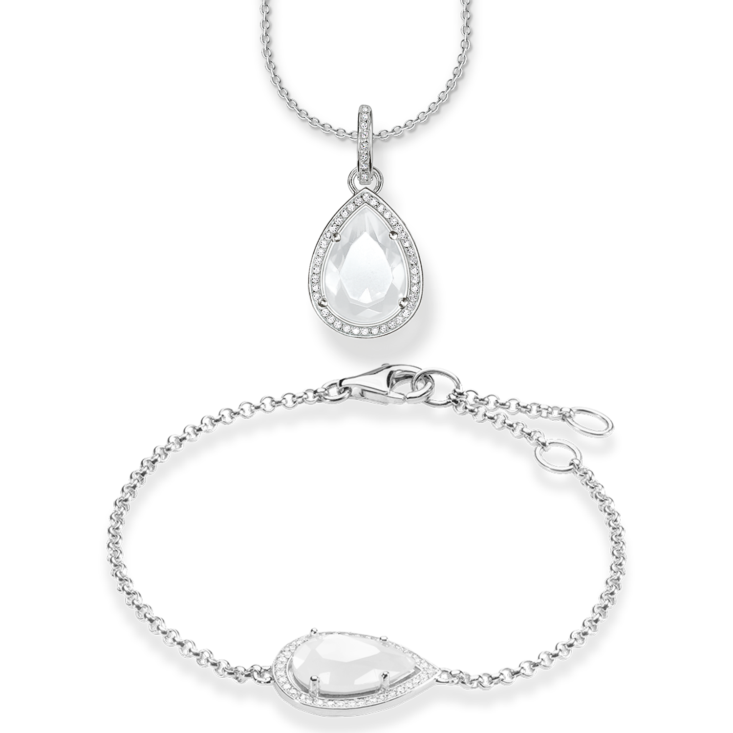 Thomas Sabo Armband & Kette weiß SET0419-690-14-L42V von Thomas Sabo