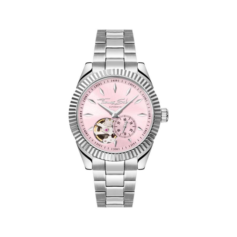 Thomas Sabo Automatikuhr mit 36 mm und Zifferblatt in Rebel Pink silberfarben 204 WA0418-201-204-36 MM von Thomas Sabo