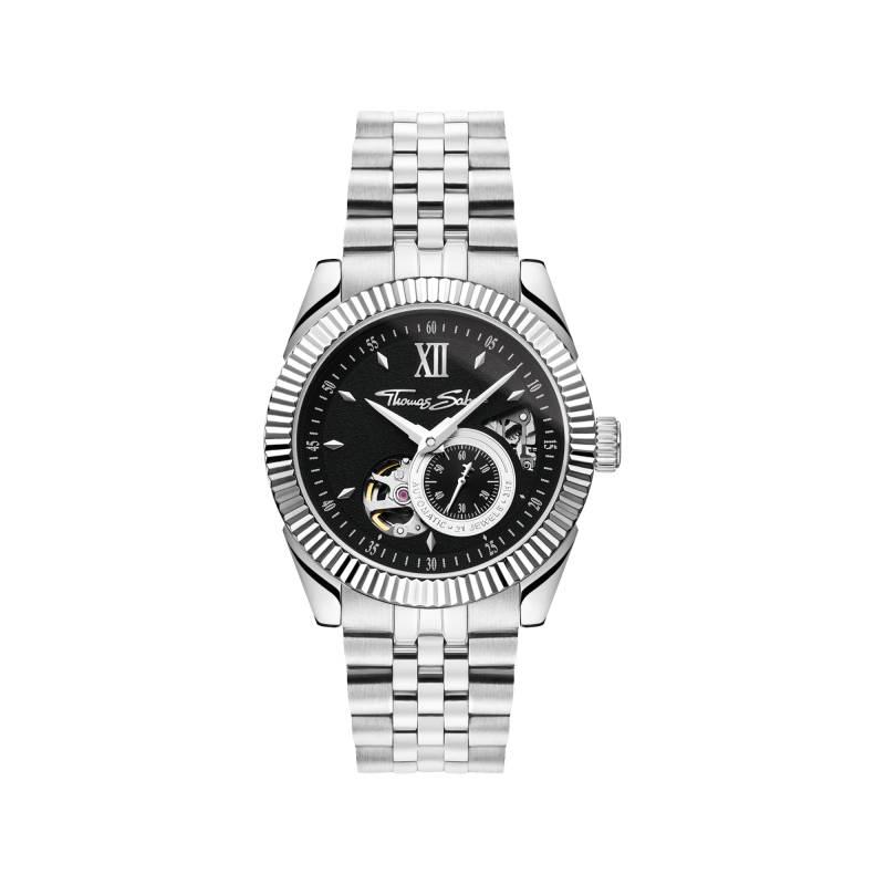 Thomas Sabo Automatikuhr mit 41 mm und schwarzem Zifferblatt silberfarben schwarz WA0411-201-203-41 MM von Thomas Sabo