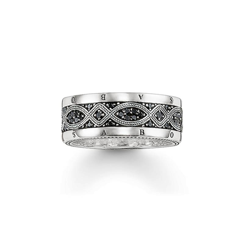 Thomas Sabo Bandring Love Knot schwarz TR2006-051-11-56 von Thomas Sabo