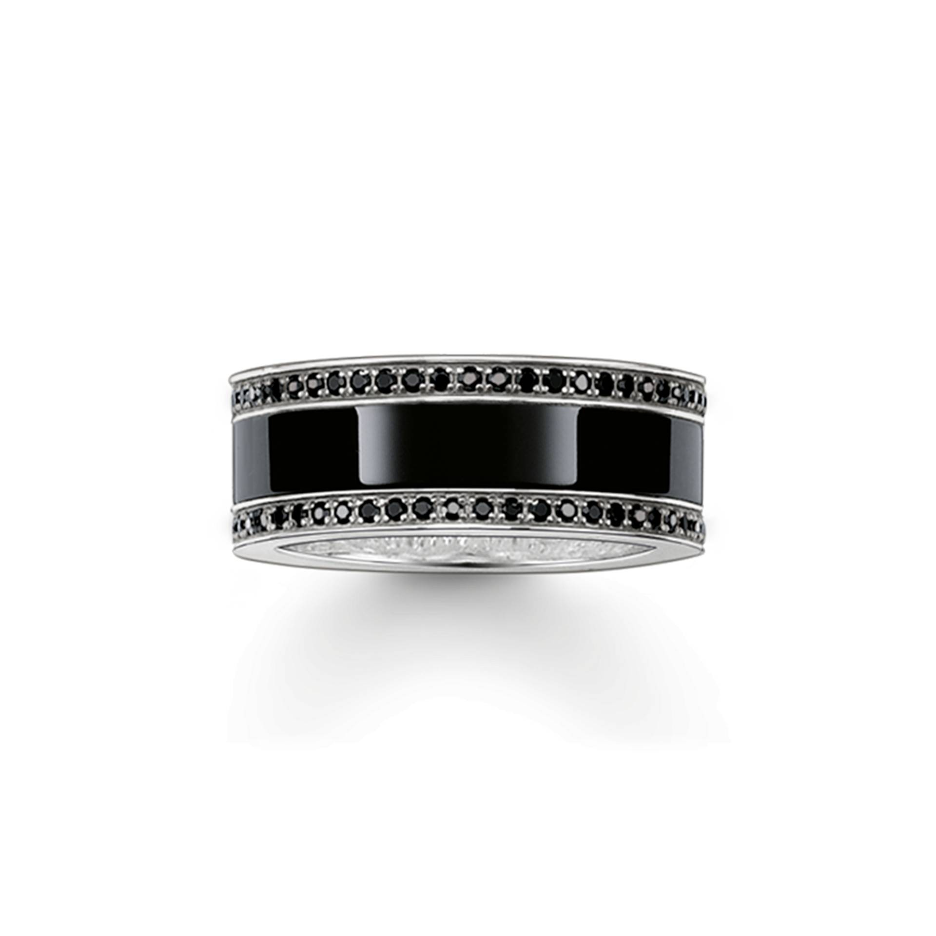 Thomas Sabo Bandring schwarzes Keramik Pavé schwarz TR1995-647-11-54 von Thomas Sabo