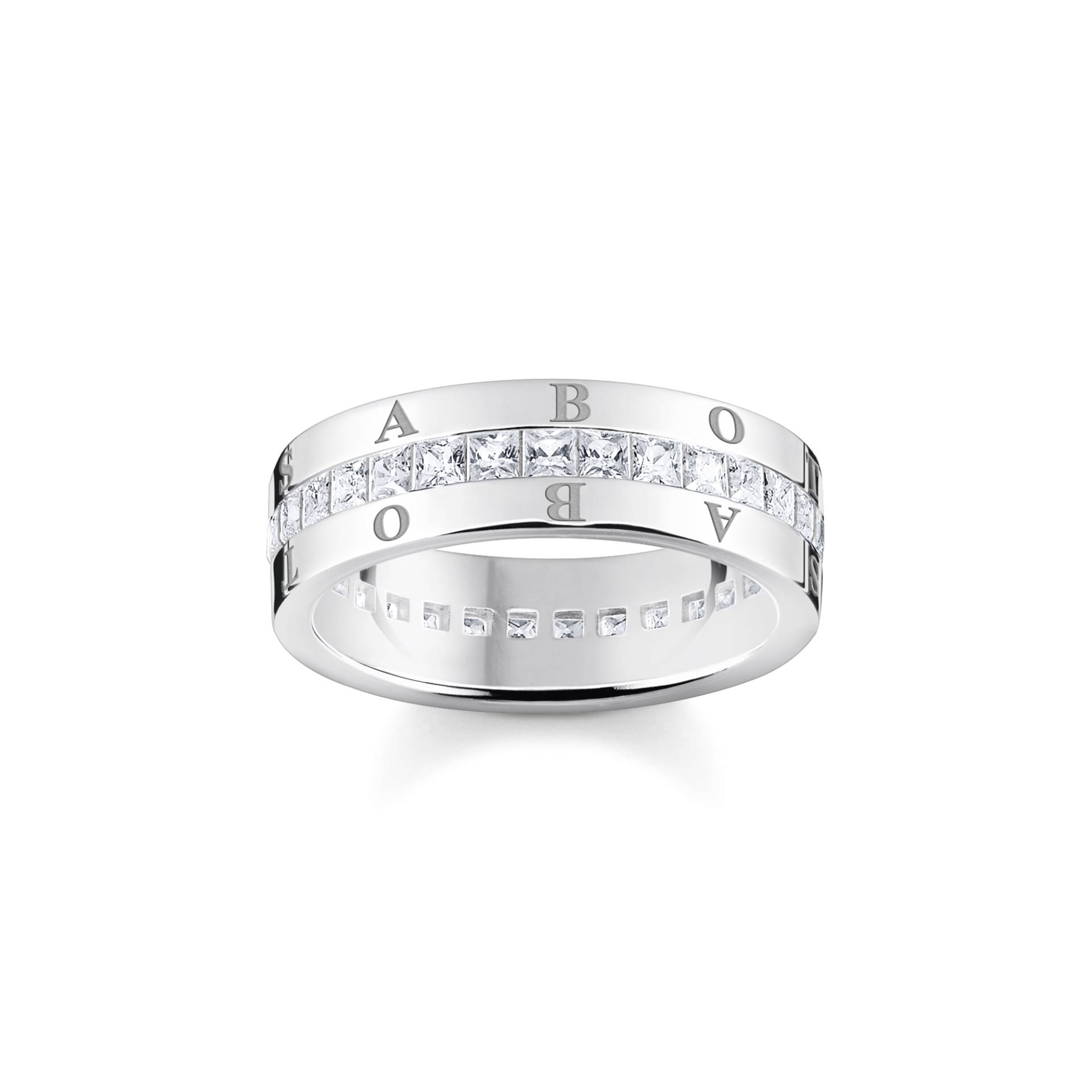 Thomas Sabo Bandring mit weißen Steinen Pavé Silber weiß TR2361-051-14-60 von Thomas Sabo