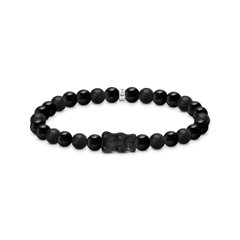 Thomas Sabo Bead-Armband mit schwarzem Goldbären Silber schwarz A2204-017-11-L19 von Thomas Sabo