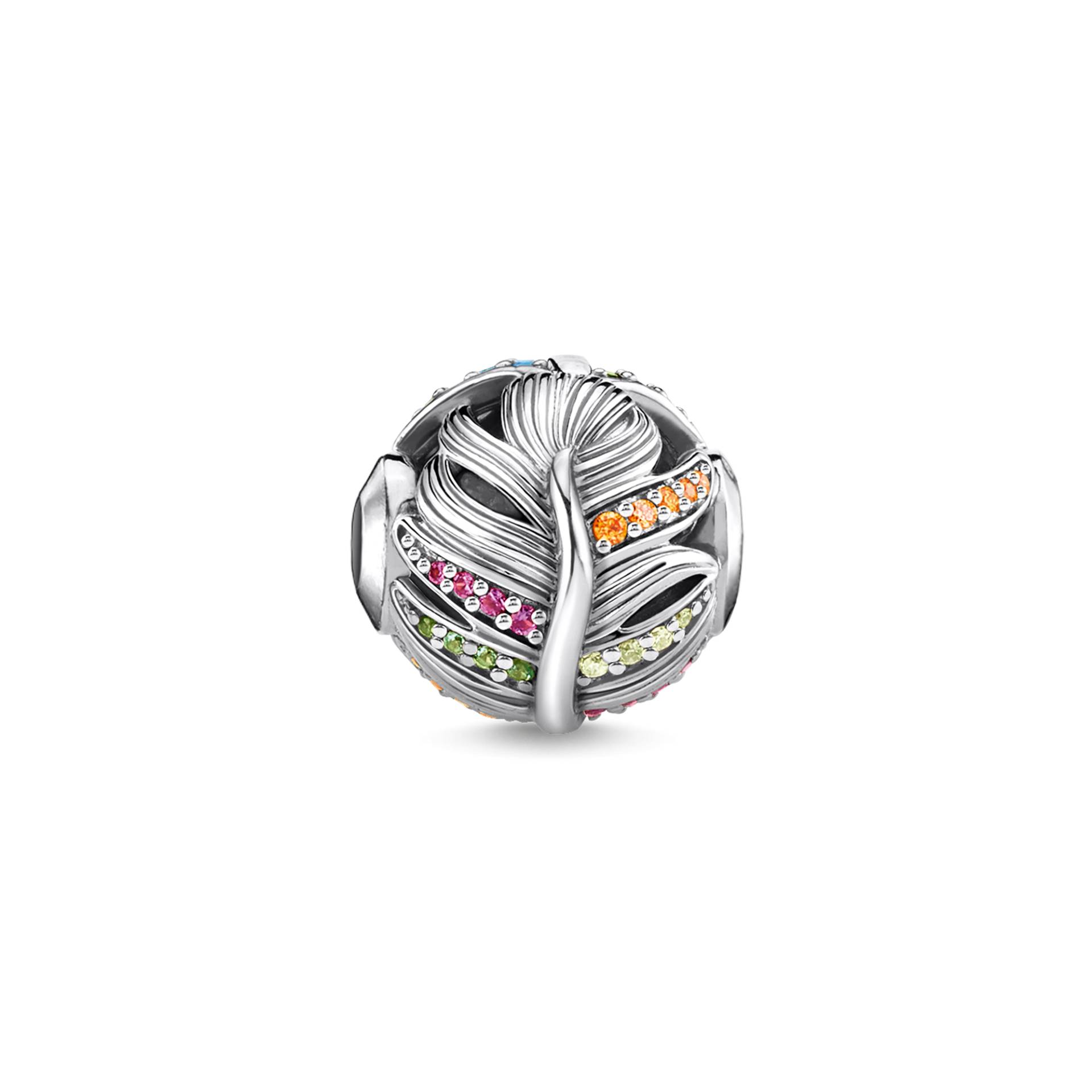 Thomas Sabo Bead Feder silber mehrfarbig K0343-342-7 von Thomas Sabo