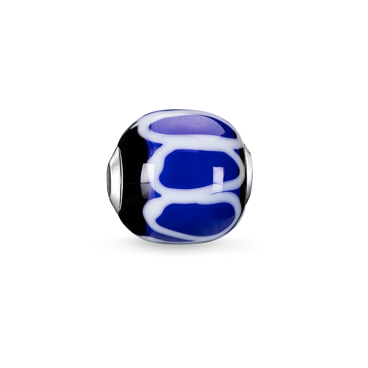 Thomas Sabo Bead Glas-Bead Blau, Schwarz, Weiß blau K0251-017-1 von Thomas Sabo