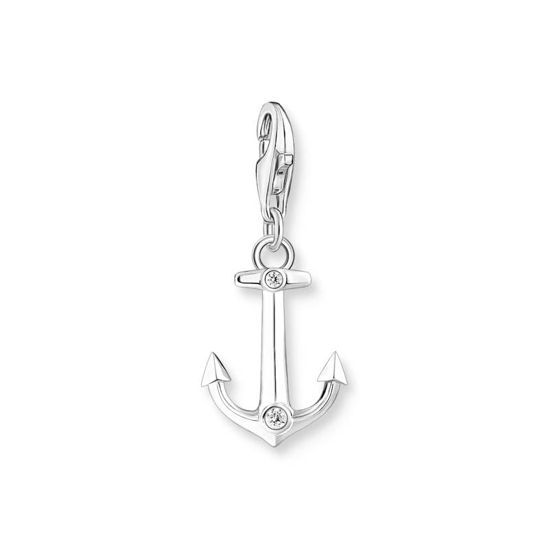 Thomas Sabo Charm-Anhänger Anker mit Steinen Silber silberfarben 2166-051-21 von Thomas Sabo