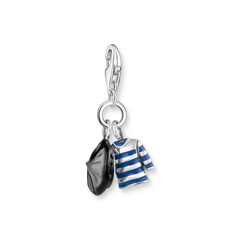 Thomas Sabo Charm-Anhänger Baskenmütze und Breton-Shirt Silber mehrfarbig 2083-664-7 von Thomas Sabo