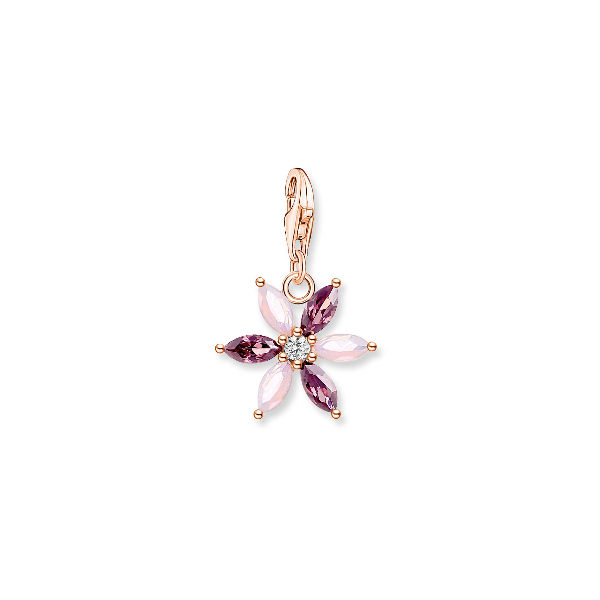 Thomas Sabo Charm-Anhänger Blume rosa Steine roségold mehrfarbig 1874-323-7 Thomas Sabo Charm-Anhänger Blume rosa Steine roségold mehrfarbig 1874-323-7 von Thomas Sabo