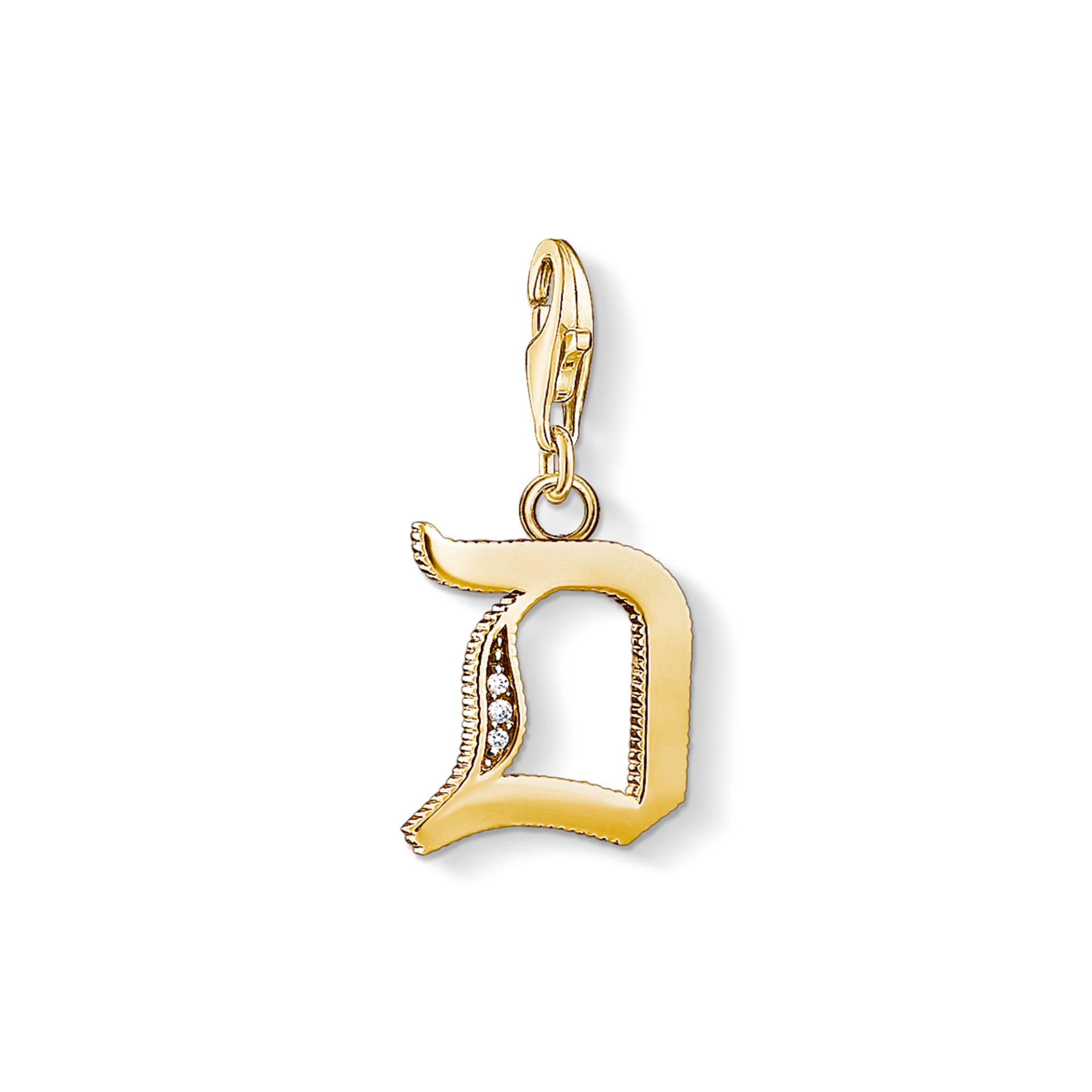 Thomas Sabo Charm-Anhänger Buchstabe D gold gelbgoldfarben 1610-414-39 von Thomas Sabo