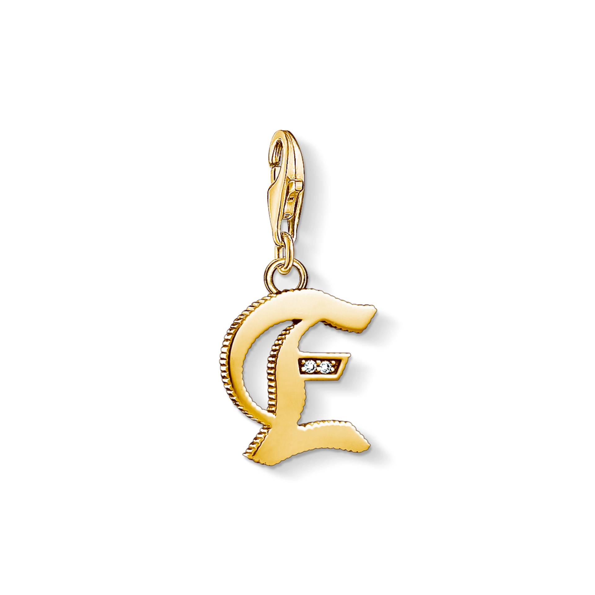 Thomas Sabo Charm-Anhänger Buchstabe E gold gelbgoldfarben 1611-414-39 von Thomas Sabo