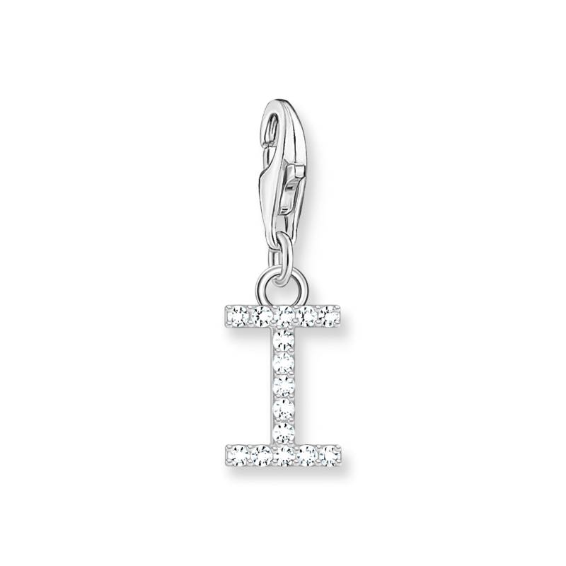 Thomas Sabo Charm-Anhänger Buchstabe I mit weißen Steinen Silber weiß 1948-051-14 von Thomas Sabo