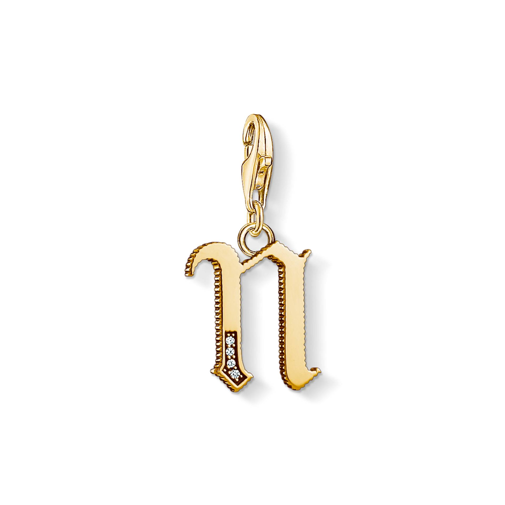 Thomas Sabo Charm-Anhänger Buchstabe N gold gelbgoldfarben 1620-414-39 von Thomas Sabo