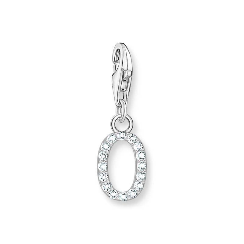 Thomas Sabo Charm-Anhänger Buchstabe O mit weißen Steinen Silber weiß 1952-051-14 von Thomas Sabo