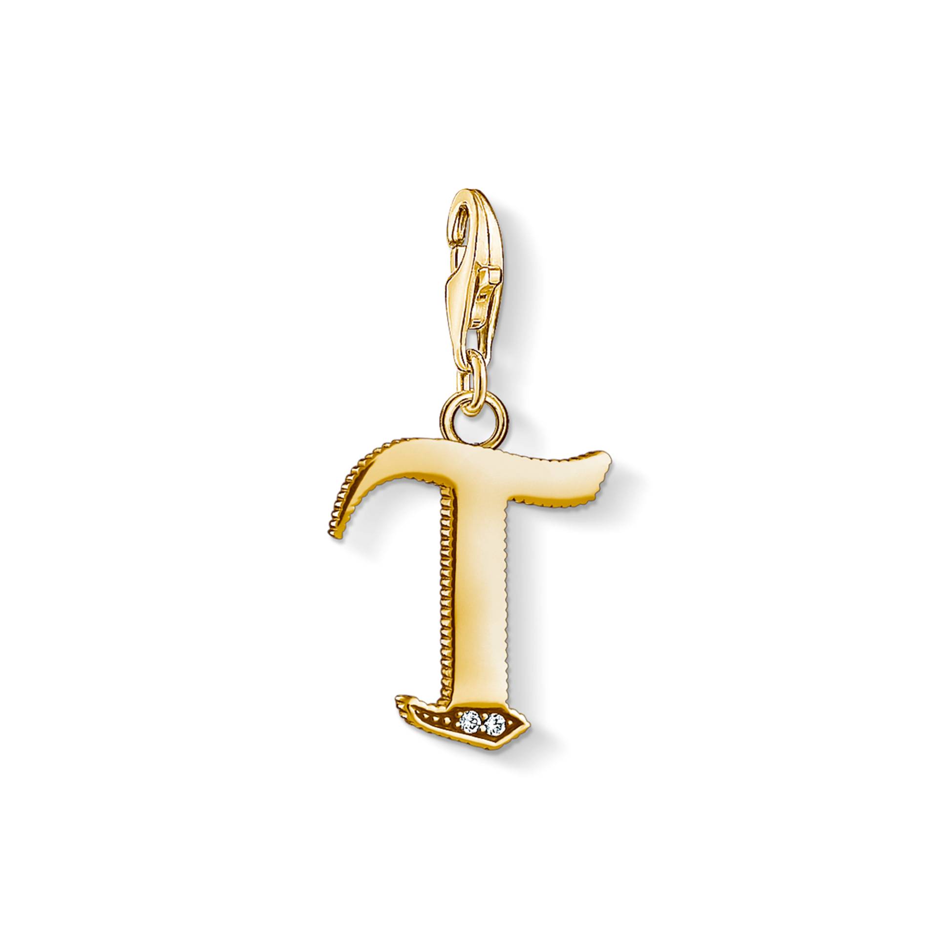 Thomas Sabo Charm-Anhänger Buchstabe T gold gelbgoldfarben 1626-414-39 von Thomas Sabo