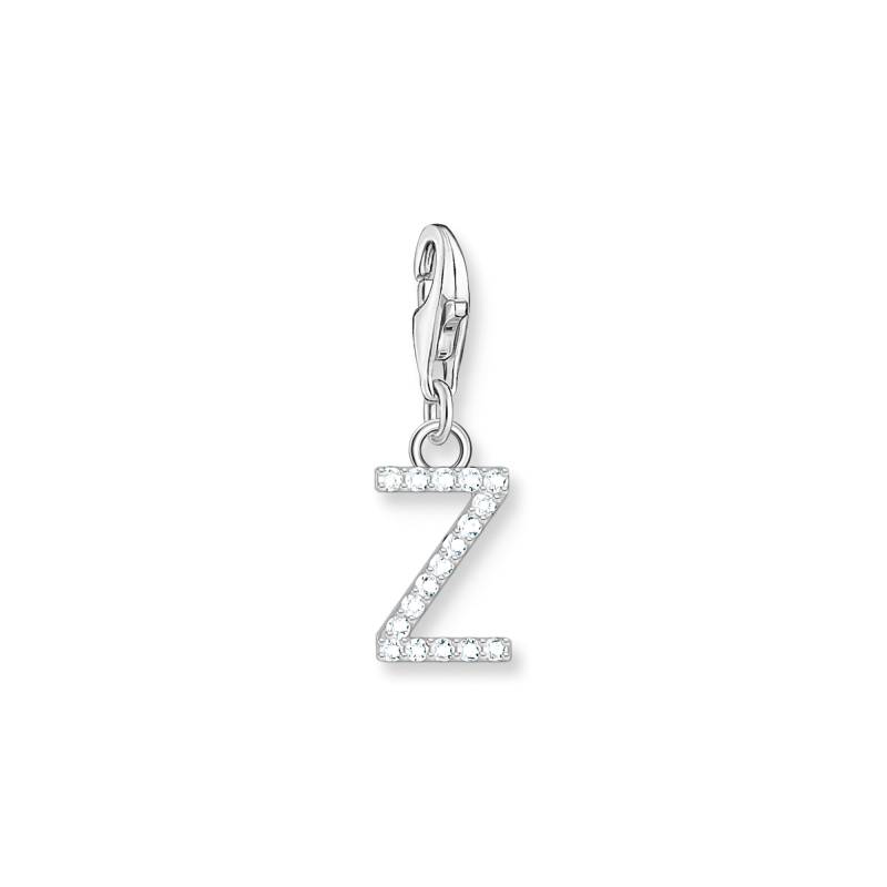 Thomas Sabo Charm-Anhänger Buchstabe Z mit weißen Steinen Silber weiß 1963-051-14 von Thomas Sabo