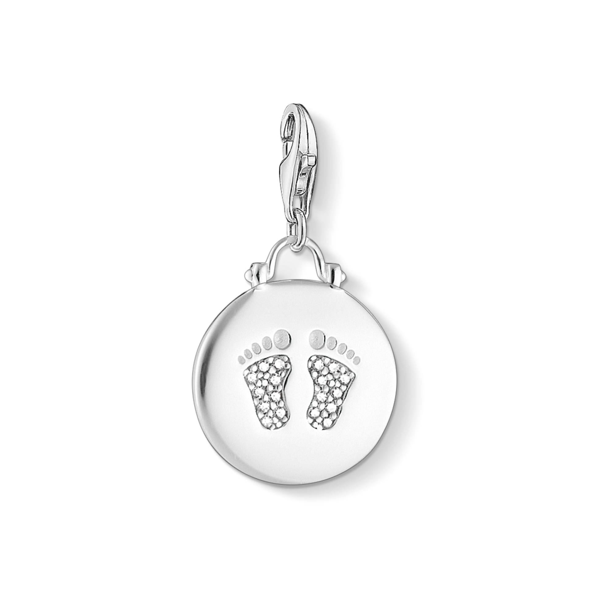 Thomas Sabo Charm-Anhänger Coin Baby Fußabdruck weiß 1692-051-14 von Thomas Sabo