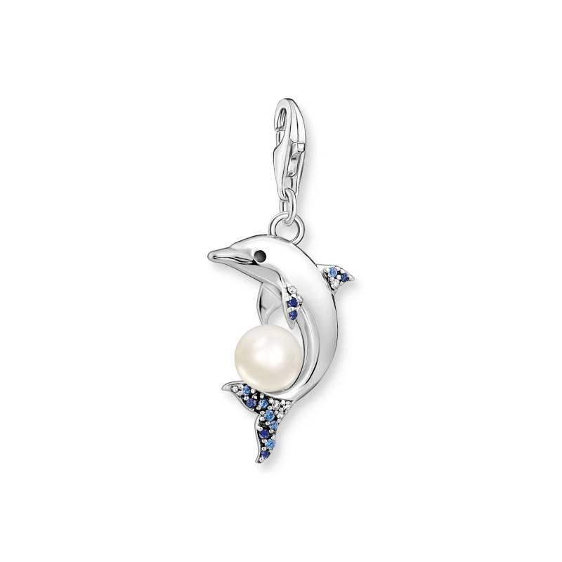 Thomas Sabo Charm-Anhänger Delfin mit Perle silber mehrfarbig 1889-664-7 von Thomas Sabo